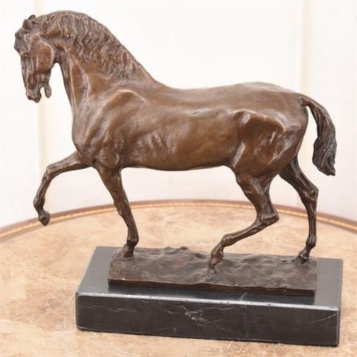 Horse bronze statue galloping - horse,