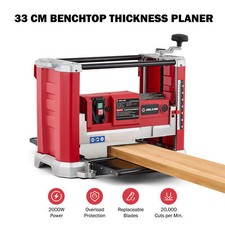 ZELCAN 2000W 15A Benchtop Thickness Planer 330 mm Wood Planer for Woodworking