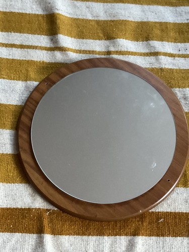 Round teak wall - teak, mirror
