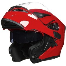 ILM Red Refurbished Full Face Modular Motorcycle Helmet Dual Visor DOT 902
