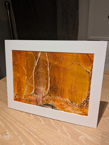 Encaustic wax art autumn - encaustic, (