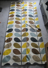 Orla Kiely Multi Stem Duck Egg Lined Eyelet Heading Curtains 88"w x 90"d