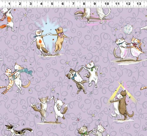 Cat fabric dancing having - cat, a