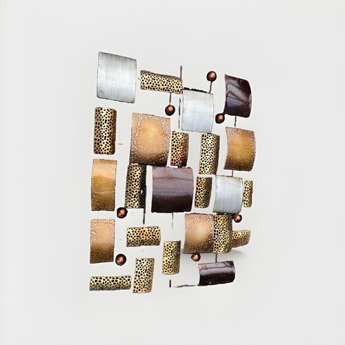 Large silver bronze - metal, wall