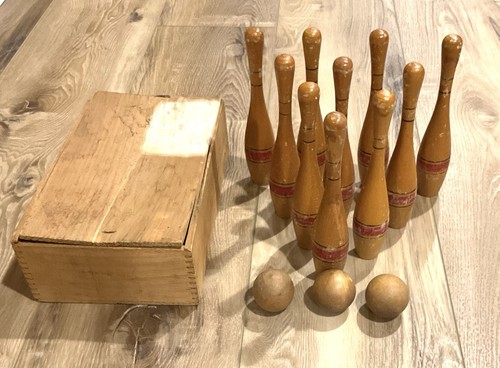 Antique tabletop bowling - antique,