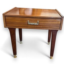 Vintage G-Plan Gold Mid-Century Modern Side Table with Drawer – 50cm High