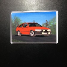 Toyota Corolla Twin-cam  Clear plastic fridge magnet