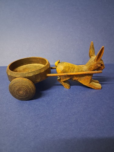 Antique wooden rabbit - wooden,