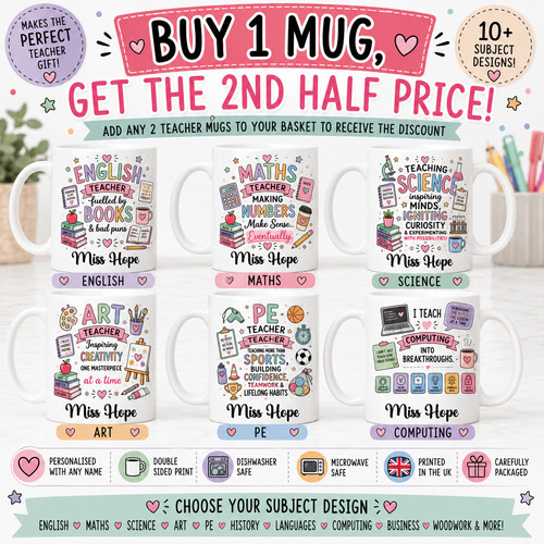 Personalised funny teacher - funny, mug