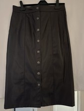 Brown Button Up Pu Leather