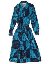 MANDY MARSH Womens Long Sleeve Maxi Dress UK 16 Large Blue Tie Dye BR01