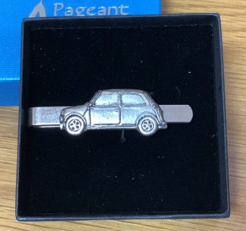 Classic mini car silver - car, pewter