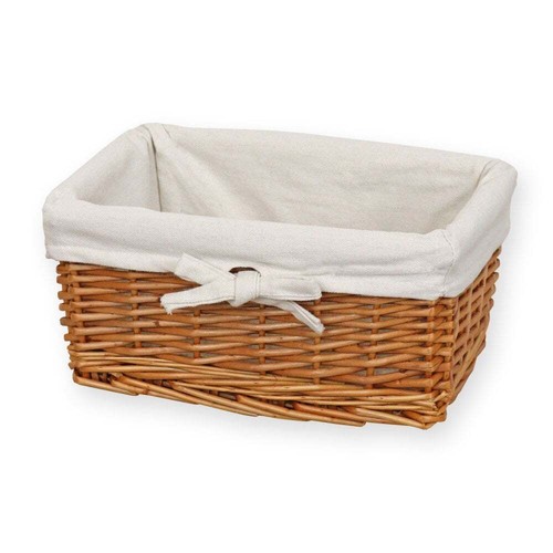 Small lined wicker storage - small,
