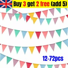Waterproof Outdoor Bunting 12/18/24/36/72 Bunting Banner For Garden Flags NEW