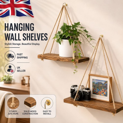 Rustic hanging wall - shelf, set
