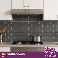 Dark  Grey Brick Bevel Subway