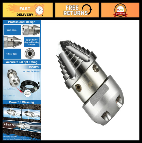 Sewer jetter nozzle for - sewer,