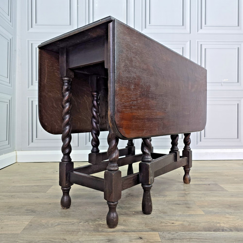 Antique gateleg dining table - dining,