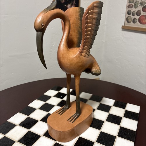 Vintage mcm wooden - hand, carved