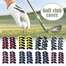 10Pcs Golf Club Iron Head Covers Protector Putter Headcover Set Neoprene British