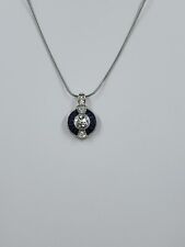 Tova for Diamonique & Simulated Sapphire Pendant Sterling