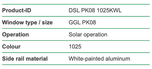 Solar velux blind - ggl, pk08