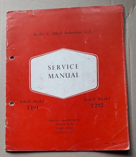 Sobell model t191 t292 - ,