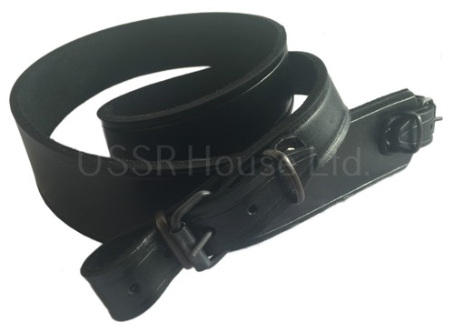 Black leather hunting rifle - black,