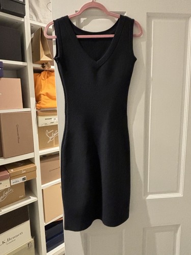 Alaia navy knitted dress - alaia,