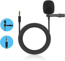 3.5mm Mini Lavalier Clip-on Lapel Mic Microphone For Mobile Phone PC Recording