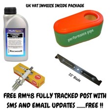 Hayter Harrier Pro 56 560G Service Kit Air Filter Spark Plug & Oil  & 22" Blade