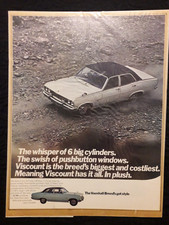 VAUXHALL VISCOUNT -  Card Mounted Original Magazine Advert