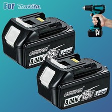 2X 8.0Ah Batteries For Makita 18V LXT Battery Li-Ion BL1830 BL1850 BL1860B New
