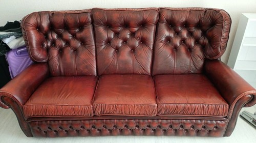 Leather chesterfield seater - leather,