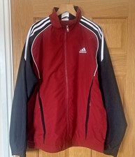 Adidas Vintage Classic Track Top Jacket  Size L Black Cherry (B5)
