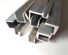 Aluminium U Channel 3/8" 1/2" 5/8" 3/4" 1" - 1/16" or 1/8" Thick 50 - 600mm Long