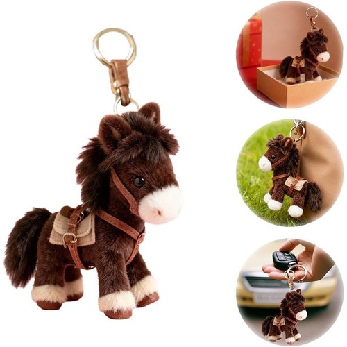 Plush horse keychain soft - plush,