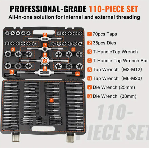 Vevor tap and die set - vevor,