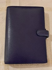 Filofax Finsbury Personal Leather Organiser - shiny electric blue/ purple. 