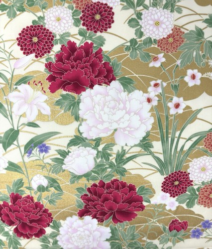 Japanese peony fabric floral