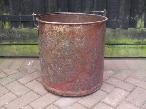 Large vintage copper fireside - vintage,