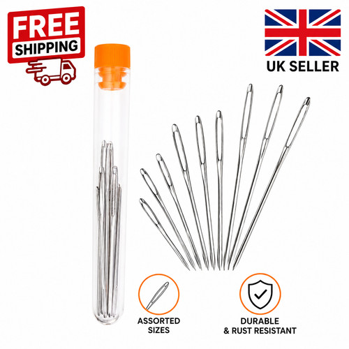 9pcs large eye - large, needles