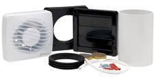 Xplelair Bathroom Extractor Fan with Timer & Full Kit for Wall or Window Fitting