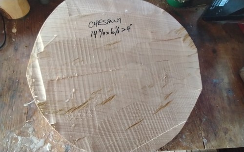Large chestnut bowl blank - large, wood