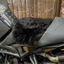 Motorcycle Seat Pad Sheepskin 25cm Square Security Straps Adventure Touring