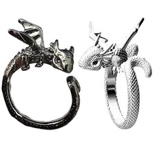 1x Dragon Yarn Guide Ring Thimble For Knitting Crochet Adjustable Tension Ring