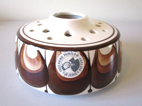 Jersey pottery round vase - jersey,