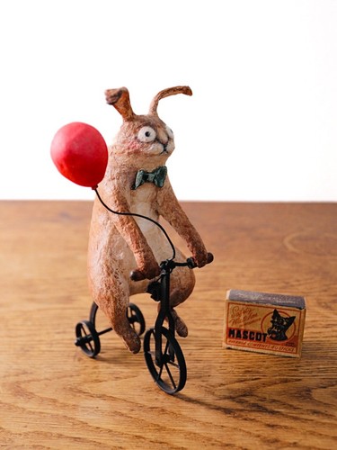 Rabbit wheels spun cotton - rabbit,