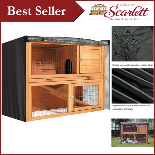 Brown 420d rabbit hutch cover - brown,