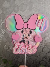 Minnie Mouse Cake Topper Pink
